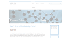 Desktop Screenshot of pharmapatentsblog.com
